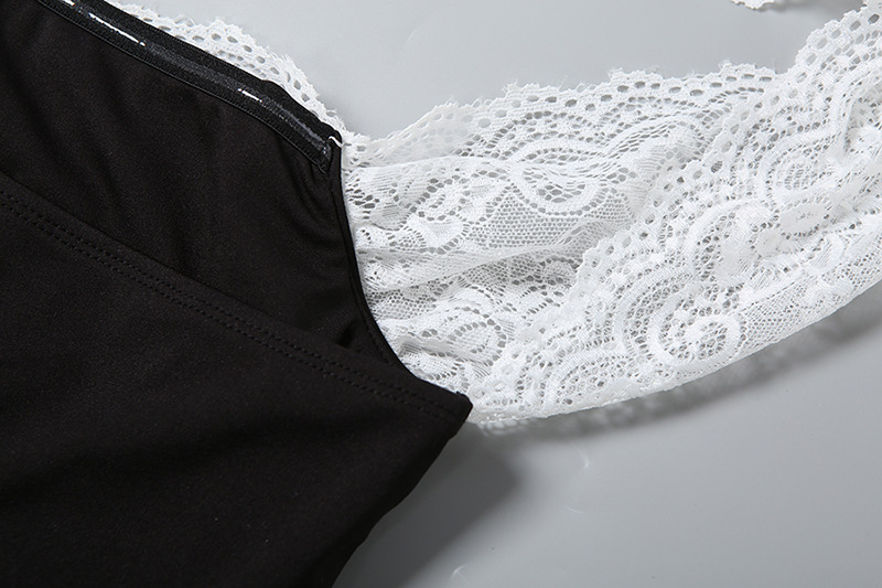Women's Lace Patchwork Strapless Tank Top Slimming Vest Summer_voghion.com