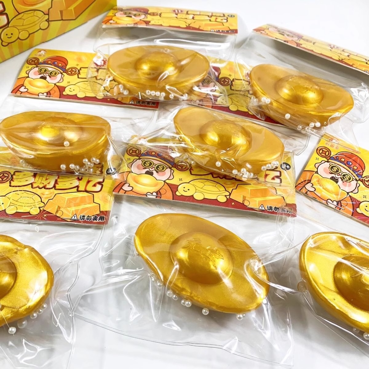 Simulación creativa de sensación de barro podrido juguetes de descompresión para niños celebración de año nuevo descompresión lingote de oro BRICS amasados al por mayor