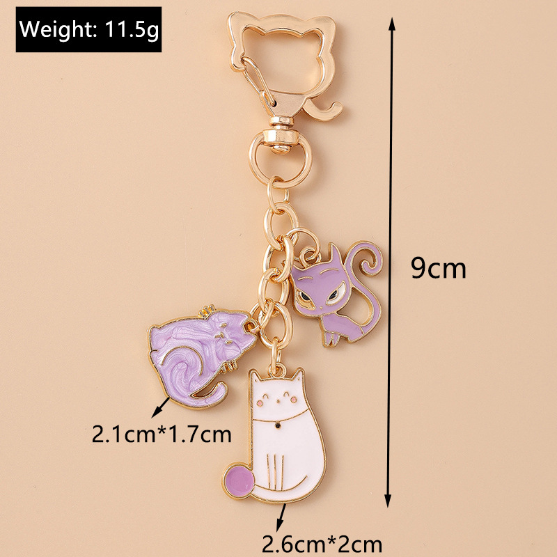12g Weight Spring Ring Trigger Clasp Closure Clasp Closure Type Bag Pendant, Keychain Classification 1 Piece Quantity Daily, Street Occasion Alloy Material Paw Print, Cat Pattern Women's Gender Cute, Modern Style Style 1 Piece Cute Modern Style Paw Print Cat Alloy Women's Spring Ring Trigger Clasp Closure Bag Pendant Keychain 4