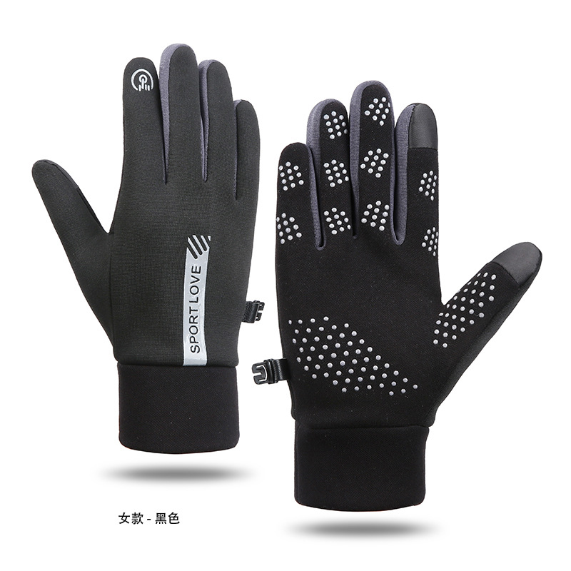 Deportes de otoño e invierno guantes calientes hombres y mujeres impermeables a prueba de viento a prueba de frío pareja conducción Palm pantalla táctil antideslizante