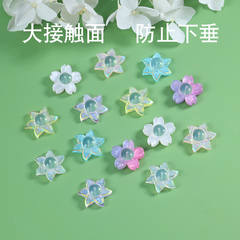 Anti-Sagging Earrings, Lifting Ear Plugs, Ear Stud Auxiliary Device, DIY Semi-Finished Accessories, Flower Support Ear Plug Fixing Buckle