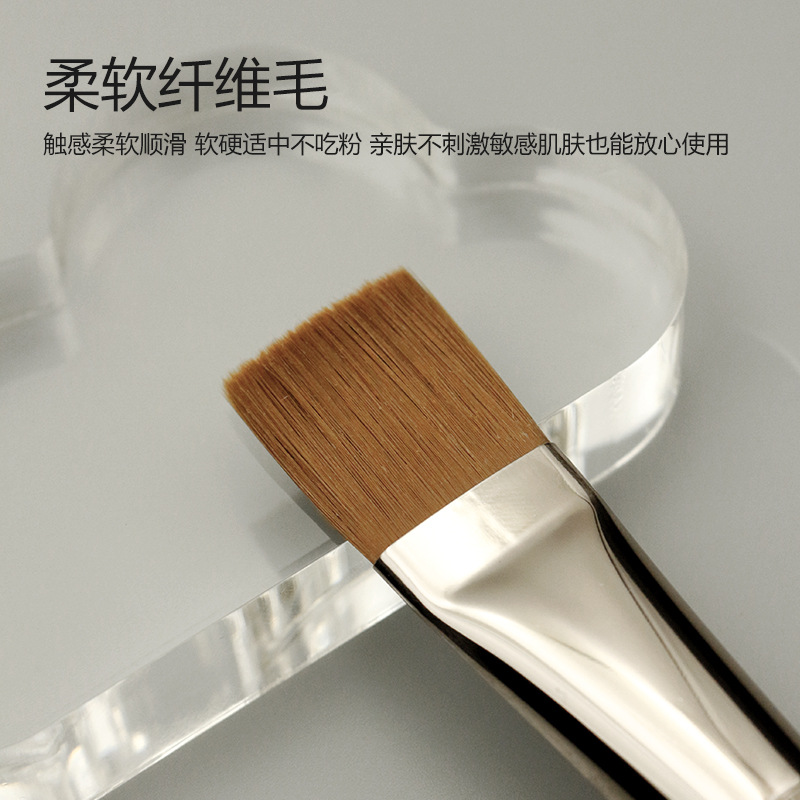 191 cepillo de base cepillo de maquillaje de cabeza plana cepillo de máscara facial aplicar película de barro herramientas de belleza cepillo de maquillaje de pelo suave en stock