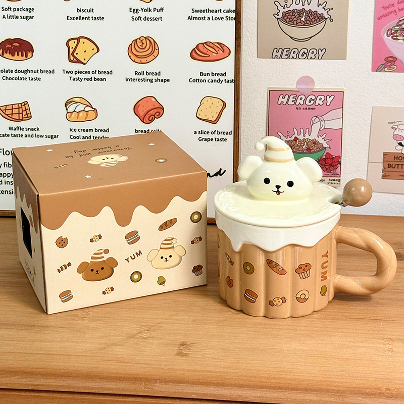 Tazas de cerámica extrañas regalo de mano creativo taza de regalo de cumpleaños taza de agua de niñas taza de pareja de alto valor facial