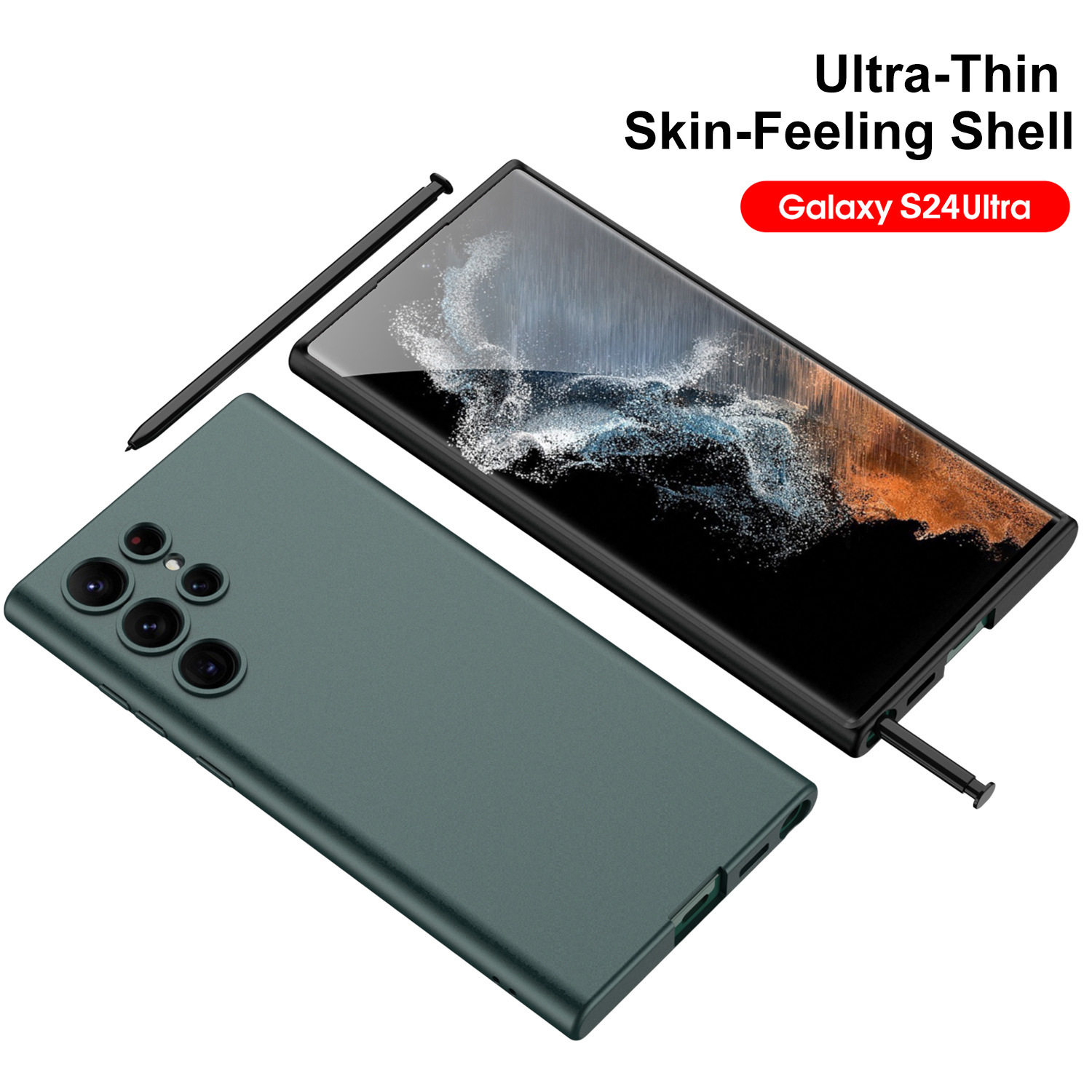 Suitable for Samsung S24 Ultra phone ultra-thin skin protection case cover S23plus silicone full package anti drop_voghion.com