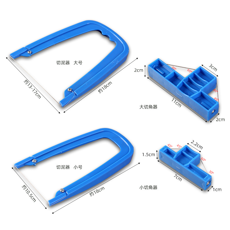 Herramienta de cerámica cortador de barro cortador de ángulo mango de plástico arco oblicuo hecho a mano en forma de u cuchillo de barro cortador de alambre de acero inoxidable
