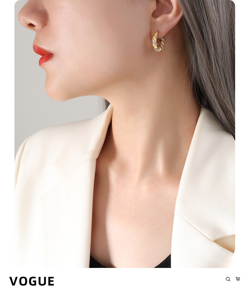 Title 3, Womens Fashion Simple U-shaped Titanium Fried ...