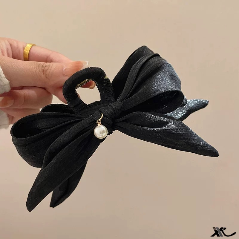 Bow clip 12.5cm black