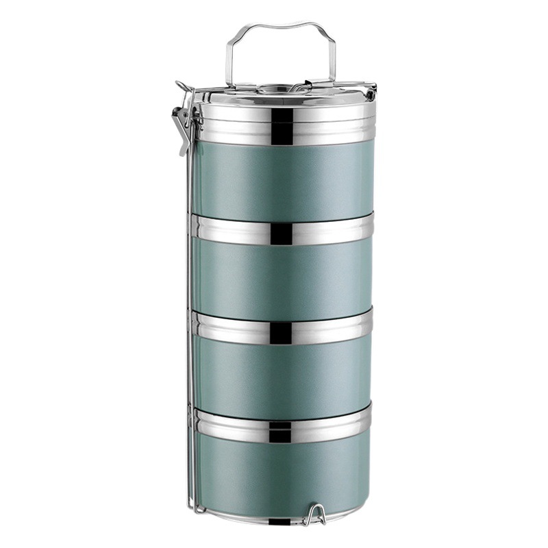 304 Stainless Steel Insulated Lunch Box Multi-Layer Large Capacity Student Work Portable Lunch Box Removable Pot Lunch Box