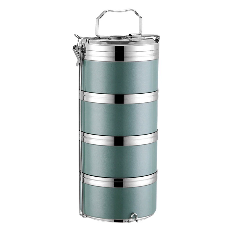 Многослойный ланч-бокс из нержавеющей стали 304, большой вместимости, для студентов и работы, портативный, с вынимаемой кастрюлей
