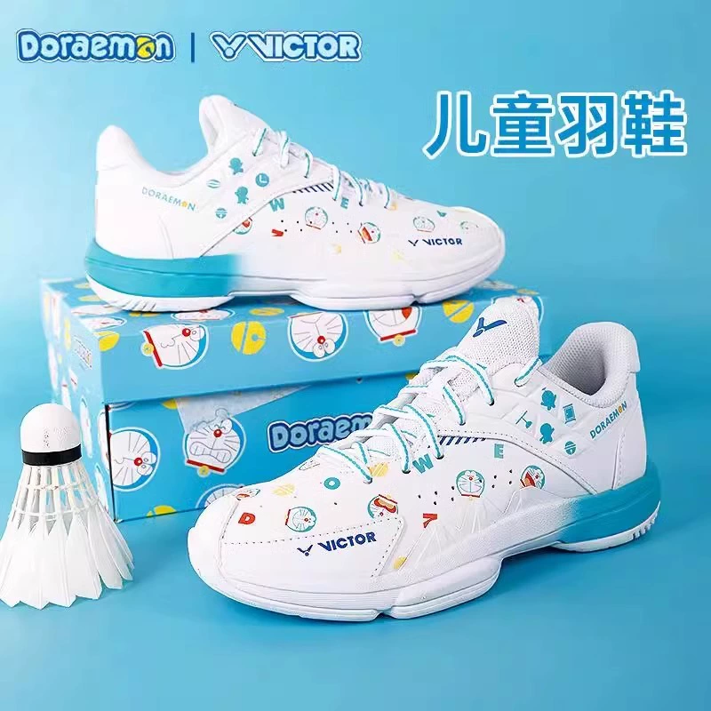 VICTOR Wickor Victory Детская обувь для бадминтона 2025 Doraemon Совместная серия для подростков P-DRMJR
