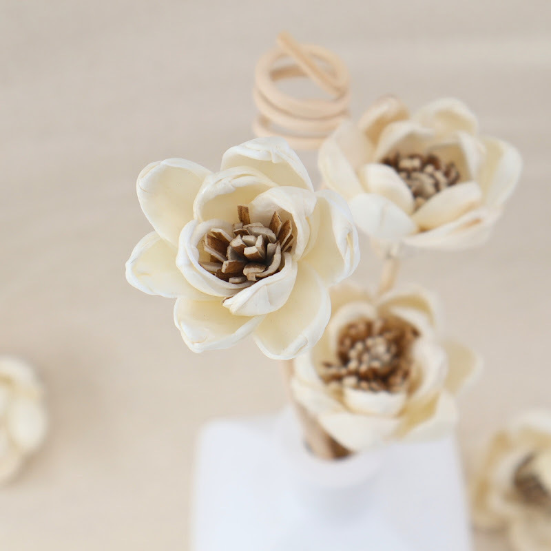 Inventario Wholesale| 4.5cm pequeña flor de loto flor de hierba nueva varilla de estilo chino flor de decoración aromática sin fuego flor seca aromática