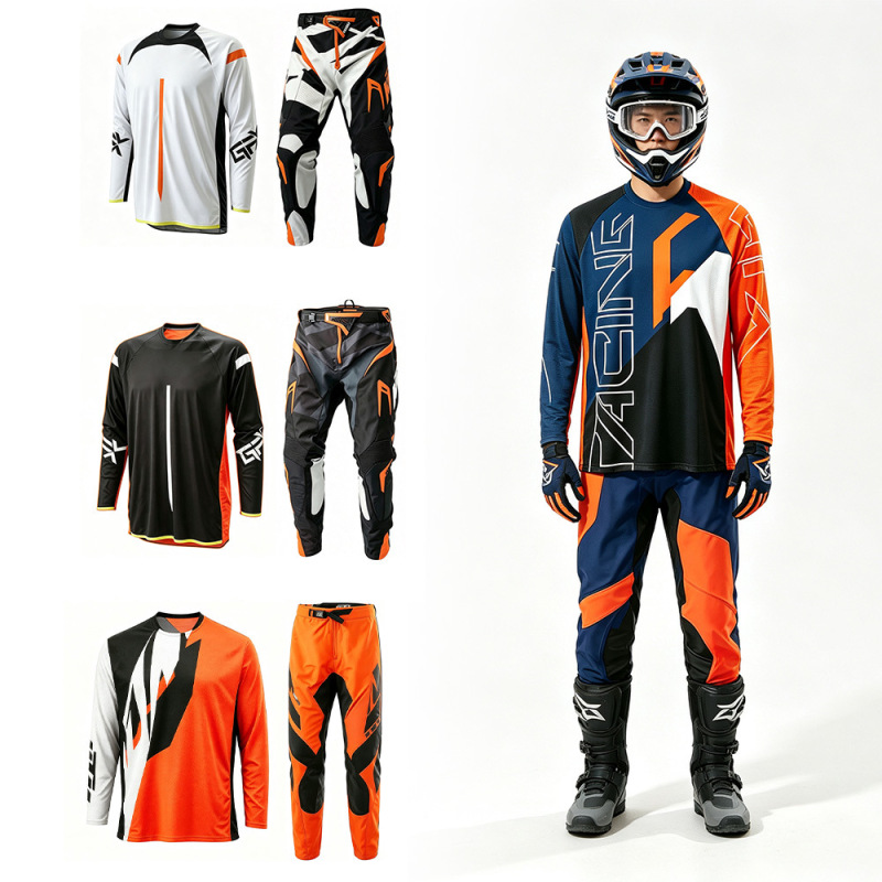 Downhill mountain bike cycling suit for men and women, moisture-wicking and sweat-wicking, off-road motorcycle racing suit, breathable street bike wear Downhill mountain bike cycling suit for men and women, moisture-wicking and sweat-wicking, off-road motorcycle racing suit, breathable street bike wear