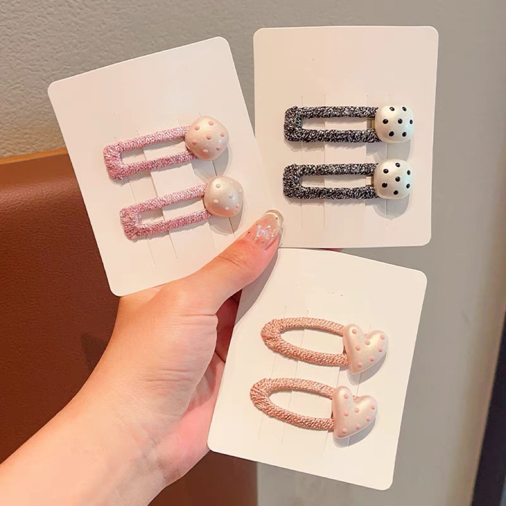 Sweet Love Wave Point Hairpin Little Girl's forehead Broken Hair Clip Not to hurt Hair BB Clip High Color Value Side Bangs Clip