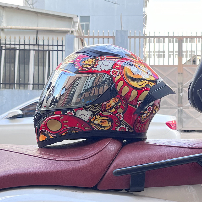 El casco completo del casco de la cola grande de la motocicleta Jiekai se puede instalar con auriculares Bluetooth
