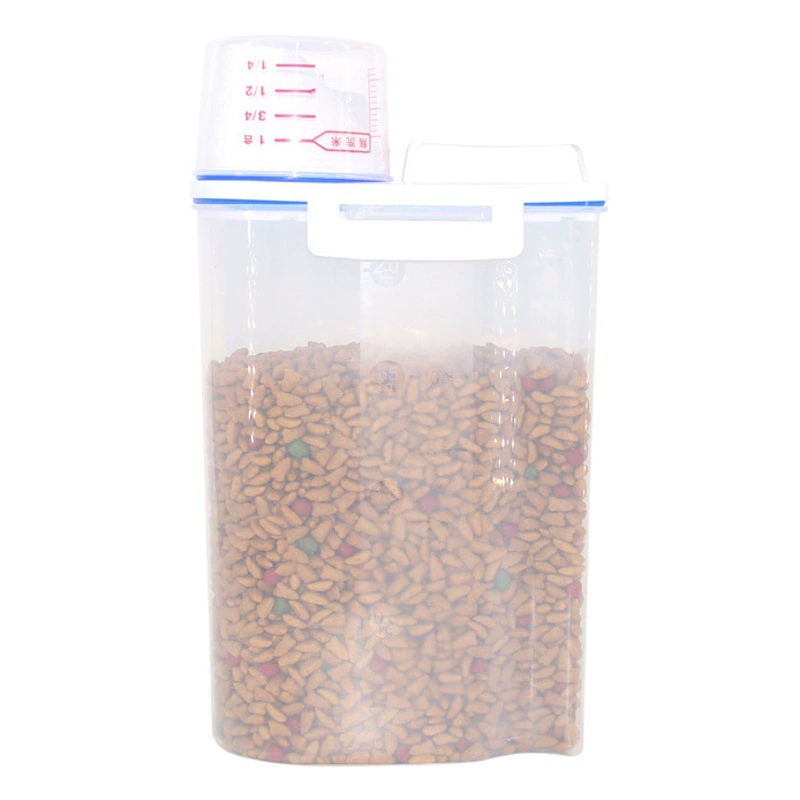 Товары для домашних животных Amazon Новое ведро для корма для собак герметичное ведро для хранения корма для домашних животных для отправки градуированной чашки ведро для корма для кошек оптом