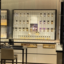 家创美容院护肤品柜商场化妆品专 彩妆香水柜化妆品柜香水展示架