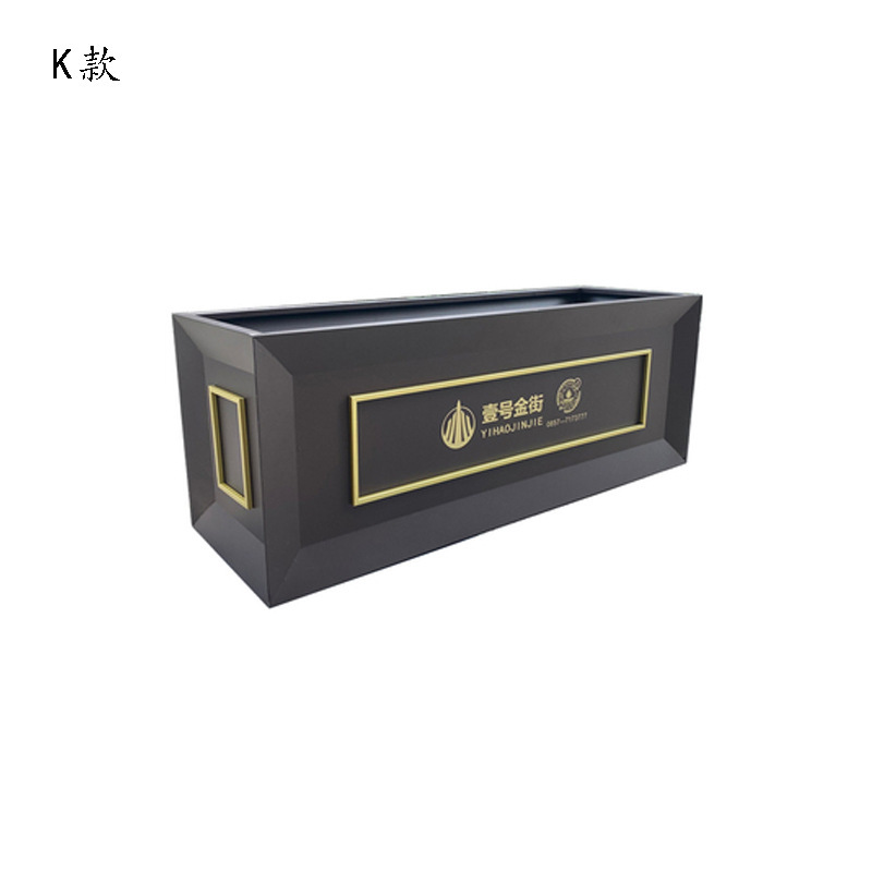 商用花坛售楼部市政花槽餐厅户外铁艺花箱组合长方形花盆外摆花坛