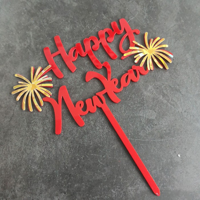 2023 Año Nuevo pastel de acrílico plug-in