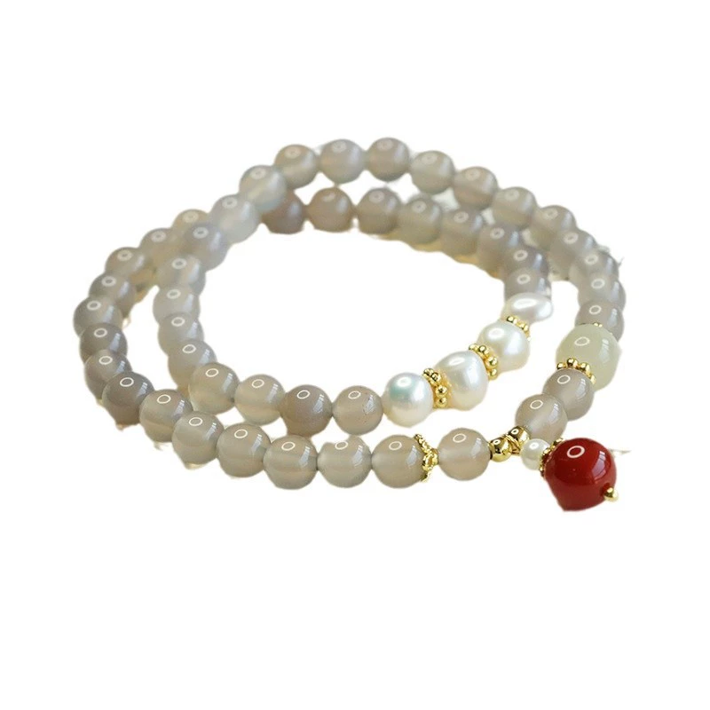 爱钰 Organic agate bracelet from pearl, wholesale