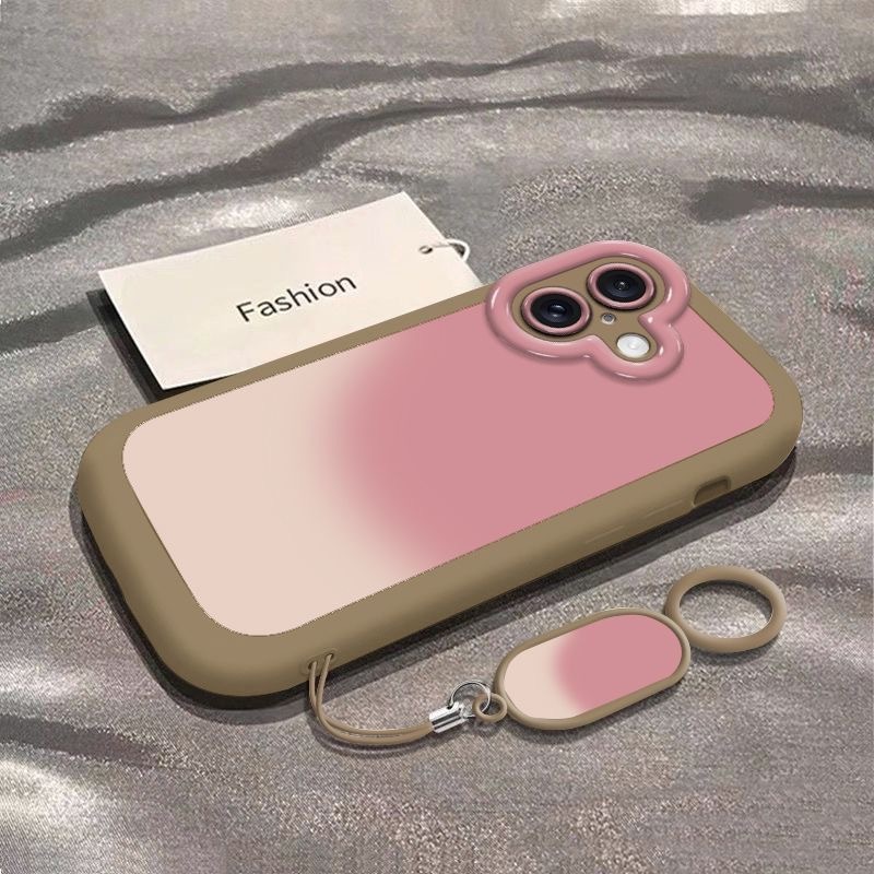 渐变粉晕染适用苹果16手机壳13保护壳iPhone15趣味14卡通12软17|undefined