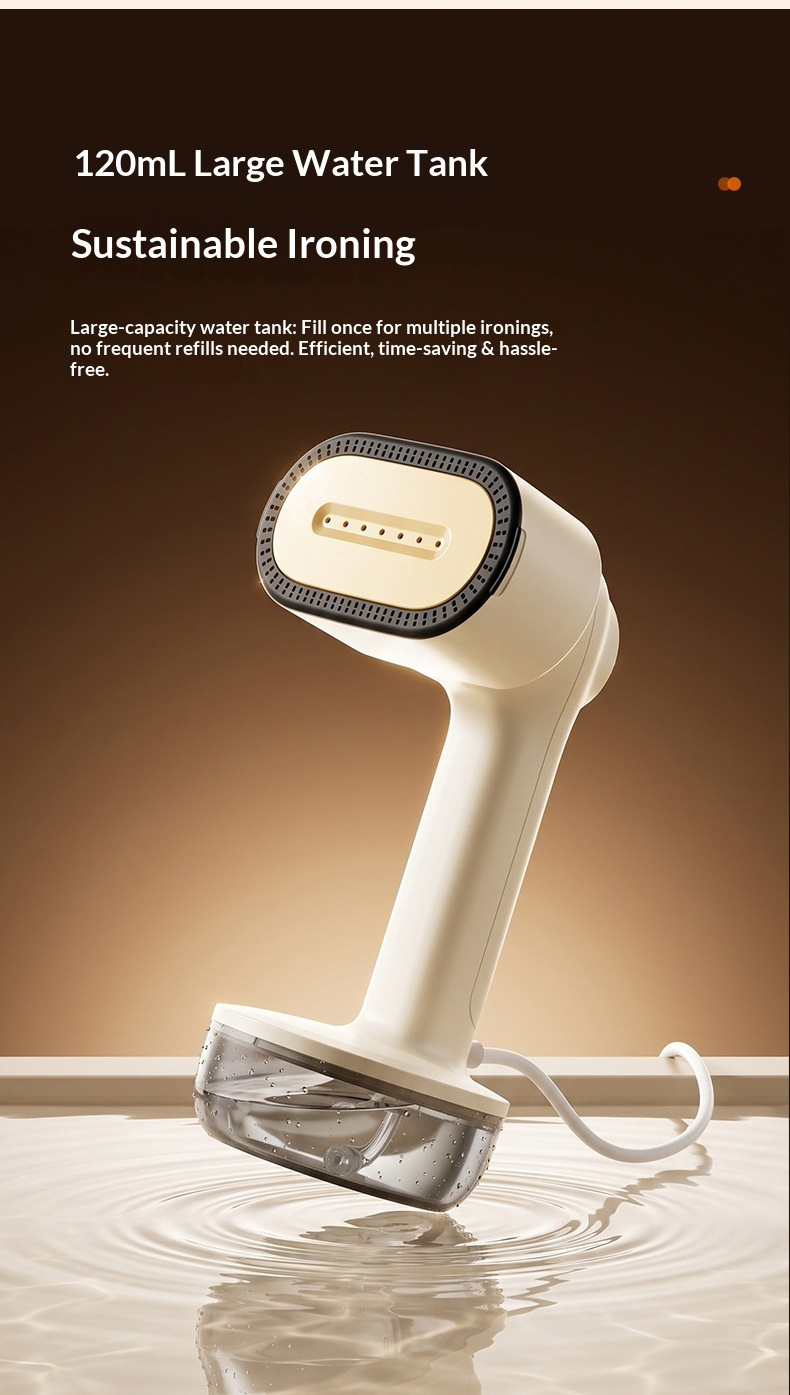 Adhesive Hanging Garment Steamer, Two-Level Suction, Dry and Wet