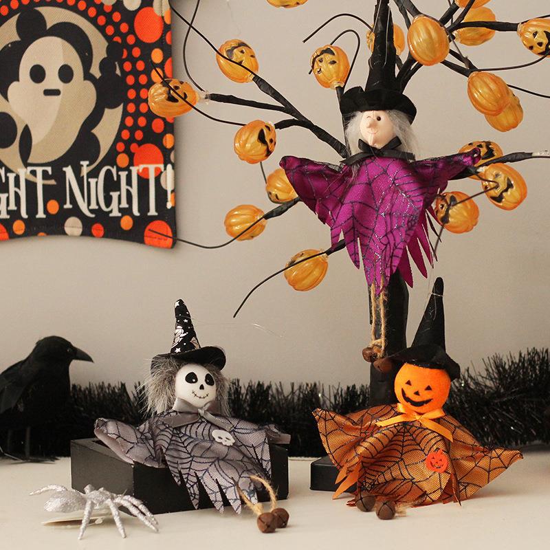 アマゾンの新商品ハロウィーン装飾品鬼節カボチャ幽霊魔女人形パーティー人形ストラップ|undefined
