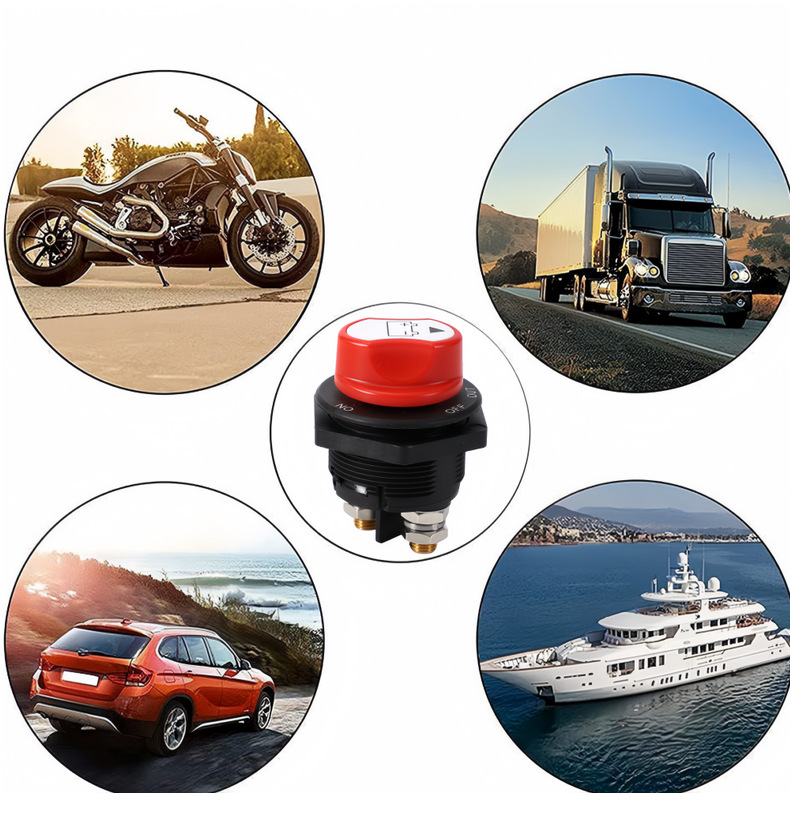 Rv Yacht Car Modified Battery Knob Switch 50A100A200A300A Dc Battery Power-Off Switch