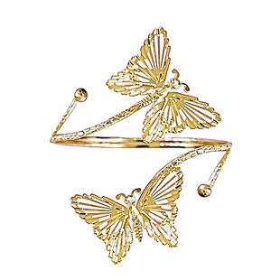 Cross-border new bracelet retro hollow butterfly arm fashion metal opening bracelet European and American arm bracelet in stock manufacturers