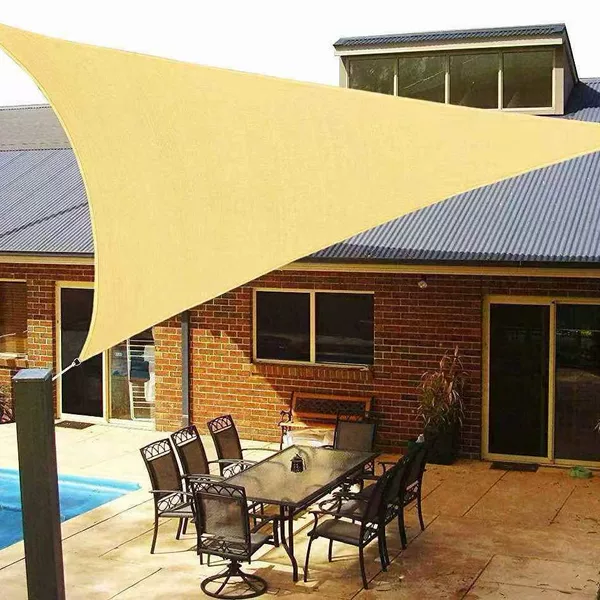 5*5*5 Triangular 210D Oxford Cloth Waterproof, Sun-Proof, Uv-Resistant Polyester Sunshade Sail Canopy