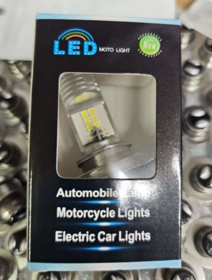 Motorcycle headlights, headlights: Ba20D 2835 12Smd Headlight - all-white-light-h4boxed