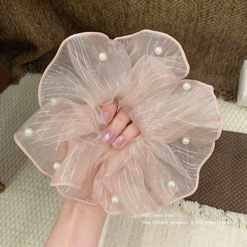 Nuevo scrunchie de encaje multicapa 2026 para mujer, lazo para el pelo de alta gama, accesorio suave para el cabello estilo coreano.