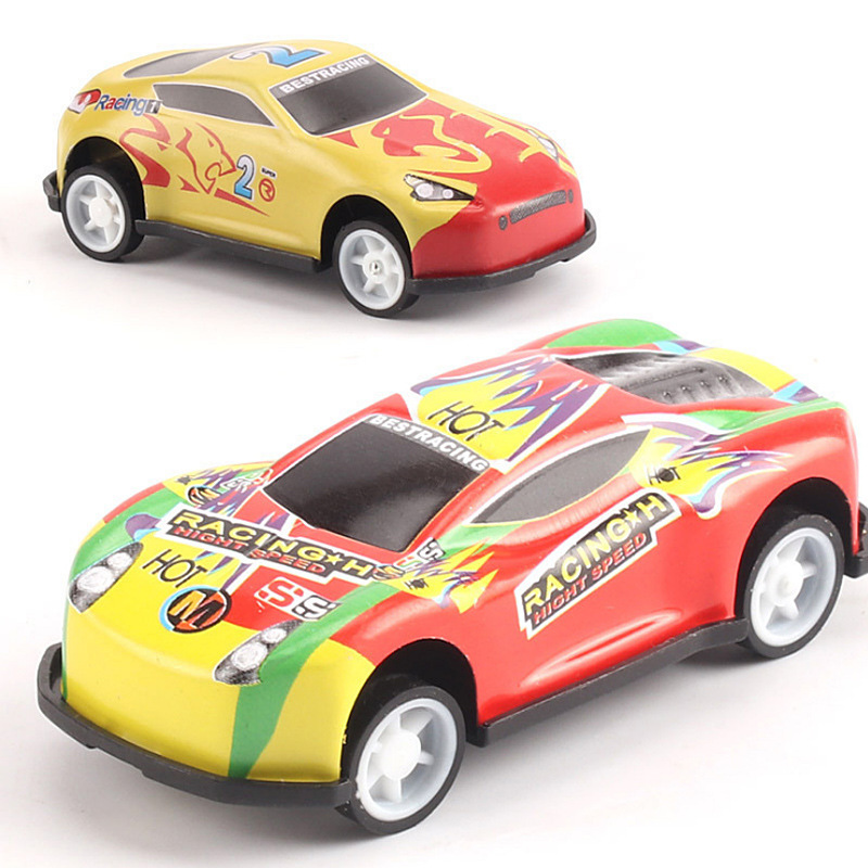 Coche de juguete para niños Niño coche avión mini plástico creativo Tire hacia atrás aleación modelo de carreras Premio 3 años de edad