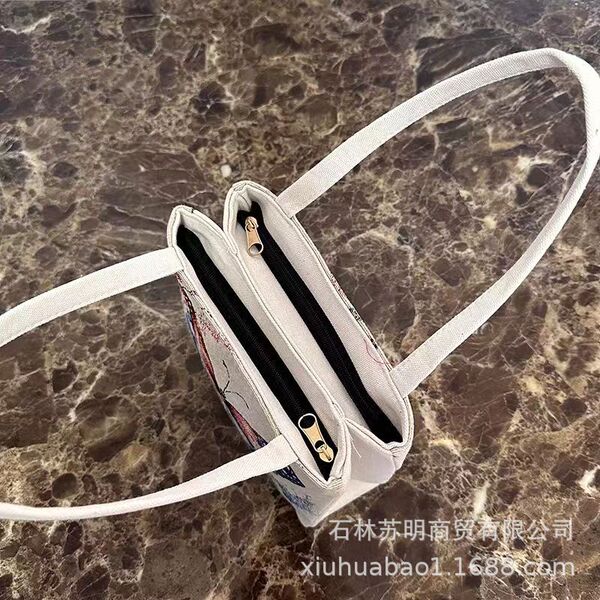 Ethnic double-sided fashionable handheld shopping bag
