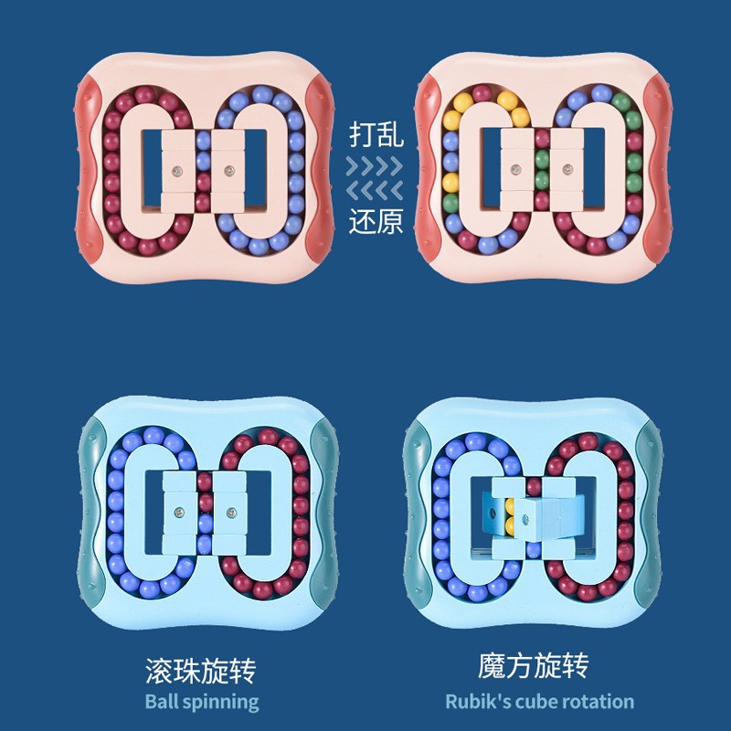 Rotating magic bean intelligence fingertip Rubik's cube Magic Plate finger gyro children's puzzle decompression intelligence development toys wholesale Rotating magic bean intelligence fingertip Rubik's cube Magic Plate finger gyro children's puzzle decompression intelligence development toys wholesale
