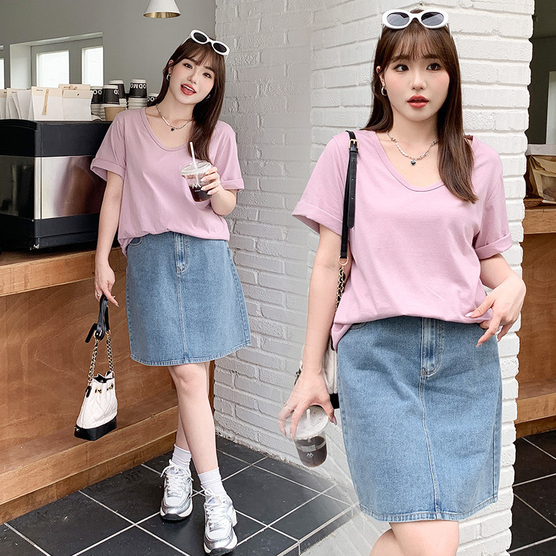 夏  XL-5XL 大きいサイズ デニムスカート   夏  XL-5XL 大きいサイズ デニムスカート