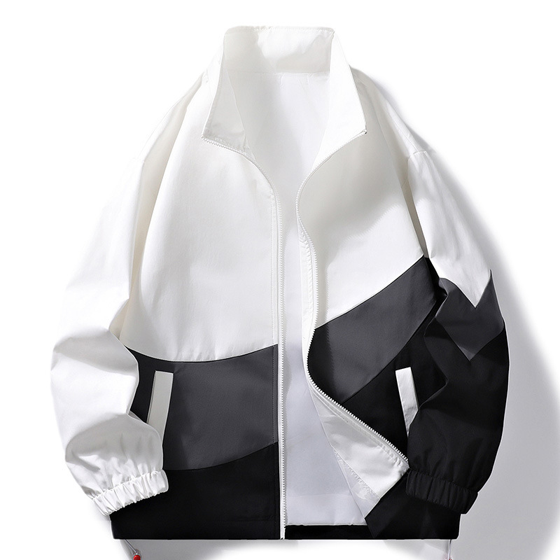 Jacket Spring Cross-border New Youth Men's Collar Jacket Student Color-block Outdoor Sports Casual Jacket Jacket