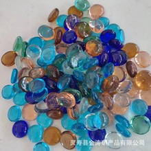 廠家批發17-19mm玻璃扁珠 兒童玩具棋子透明水晶彈珠顏色全可混裝