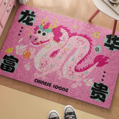 Original Barbie dragon entrance door floor mat door mat pvc foot mat wire loop entrance carpet cartoon cute new year of the dragon