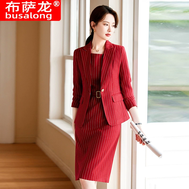 Новый женский профессиональный блейзер Busalong с длинными рукавами, формальная одежда, женская куртка, рабочая одежда 2589