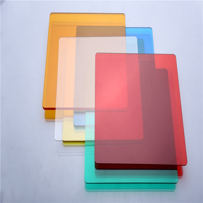 红色蓝色黄色绿色茶色pc耐力板阳光房遮阳板实心聚碳酸酯pc板定
