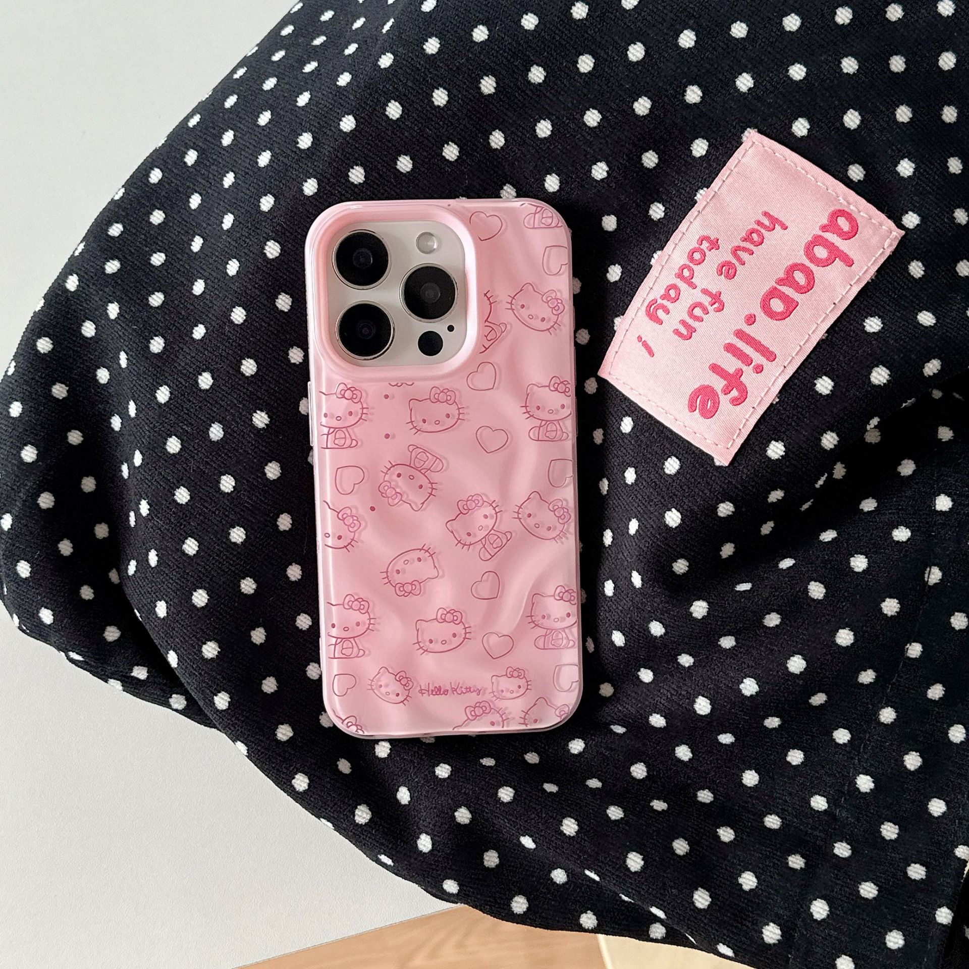 Diversión de dibujos animados dopamina KT gato para Apple 16PorMax funda para teléfono 15Pro pareja 14/13 nuevo 15PM