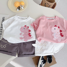 男童纯棉衬衫短袖薄款儿童衬衣2025新款小童夏季上衣洋气宝宝夏装