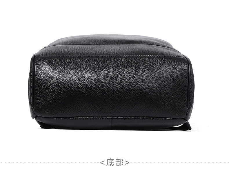Ba lô nam da bò lớp đầu tiên đơn giản, túi đựng laptop đi học đi làm du lịch 42×32×12 cm — Màu đen chi tiết 16