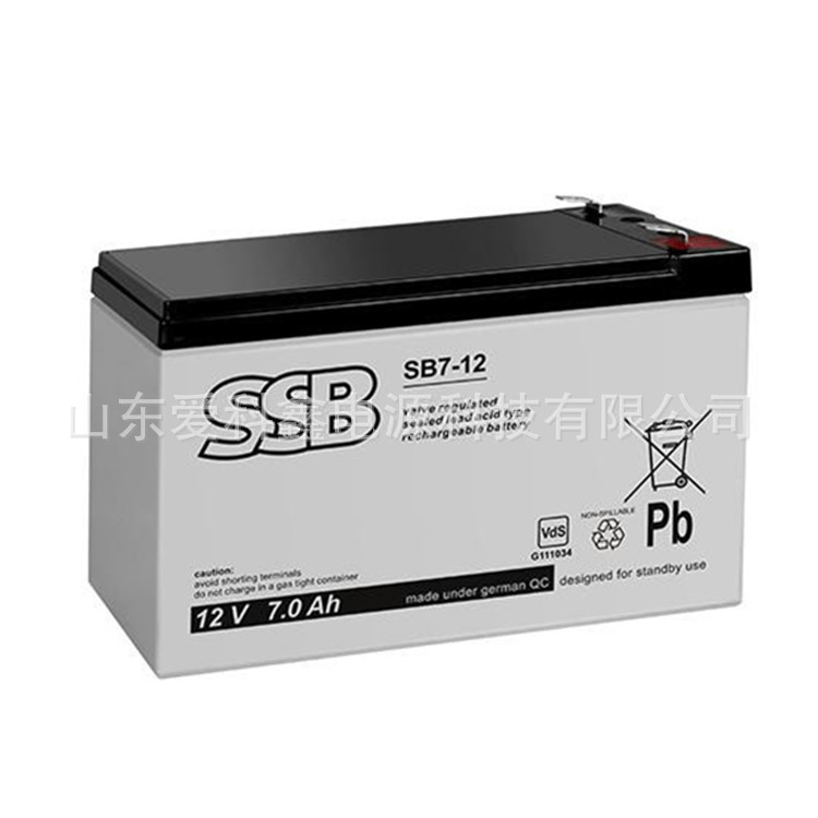 SSB蓄电池12V7AH SB7-12 免维护胶体电池 UPS/EPS直流屏电池