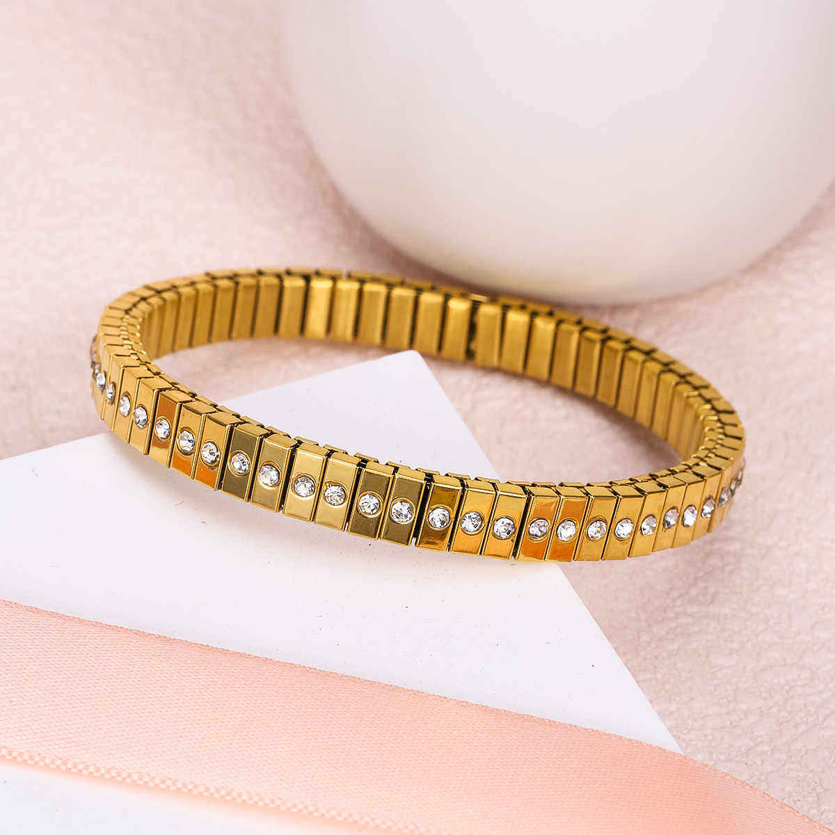 28g Weight Bracelets Classification 304 Stainless Steel Chain Material 1 Piece Quantity Holiday, Daily Occasion 304 Stainless Steel Material Geometric Pattern Women's Gender Elegant Style Elegant Geometric 304 Stainless Steel Bracelets In Bulk 1