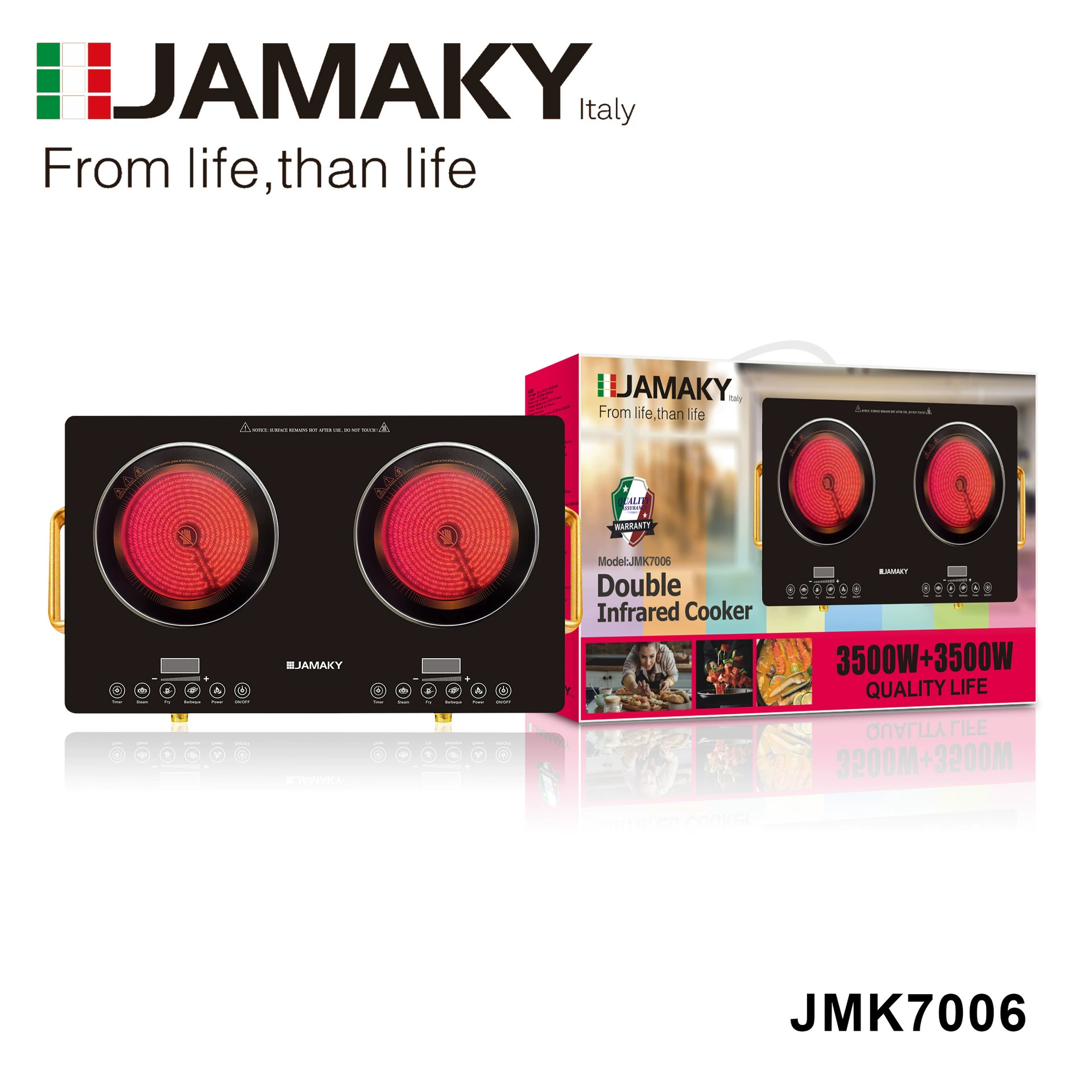 JAMAKY электрическая глиняная плита для домашнего использования небольшой обжаренный большой мощности электромагнитный горшок многофункциональная энергосберегающая световая волоконная плита