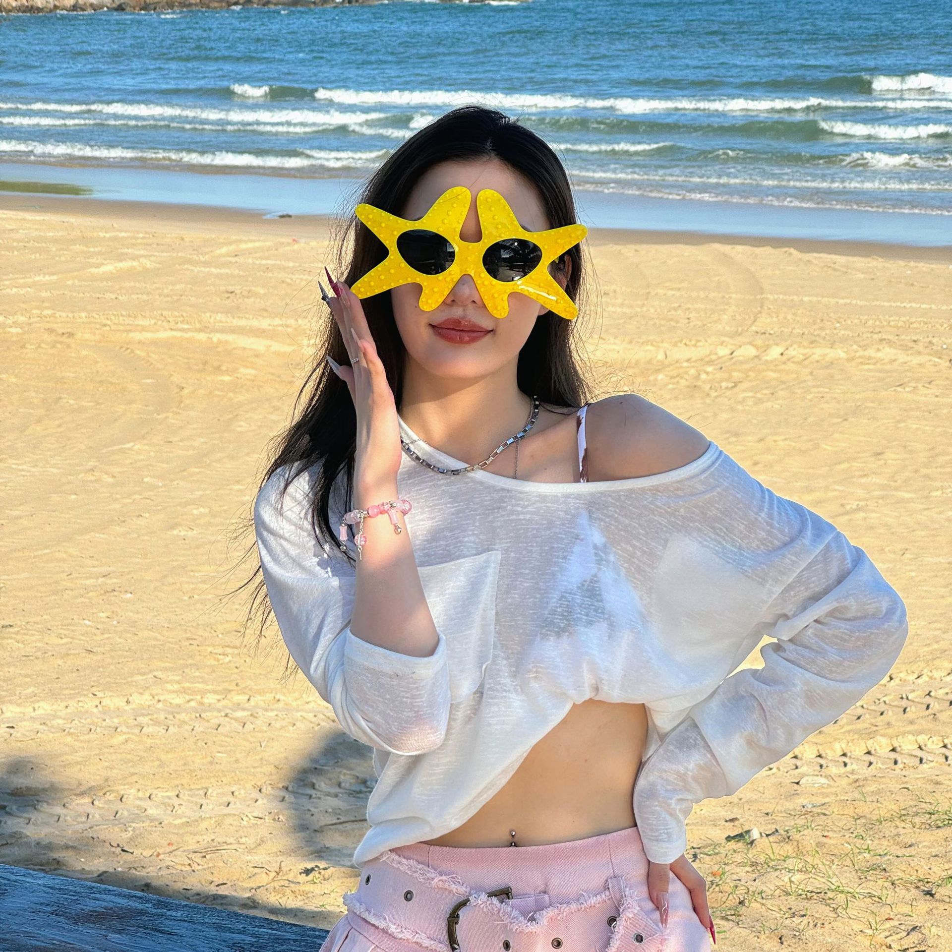 Gafas de Fiesta con Temática Hawaiana, ABS, Divertido, Decorativo, para Fiestas en la Playa y Festivales de Música