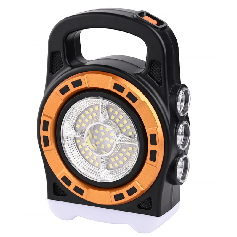 Cross-border solar portable lantern USB charging multifunction flashlight searchlight night fishing camping lighting lamp