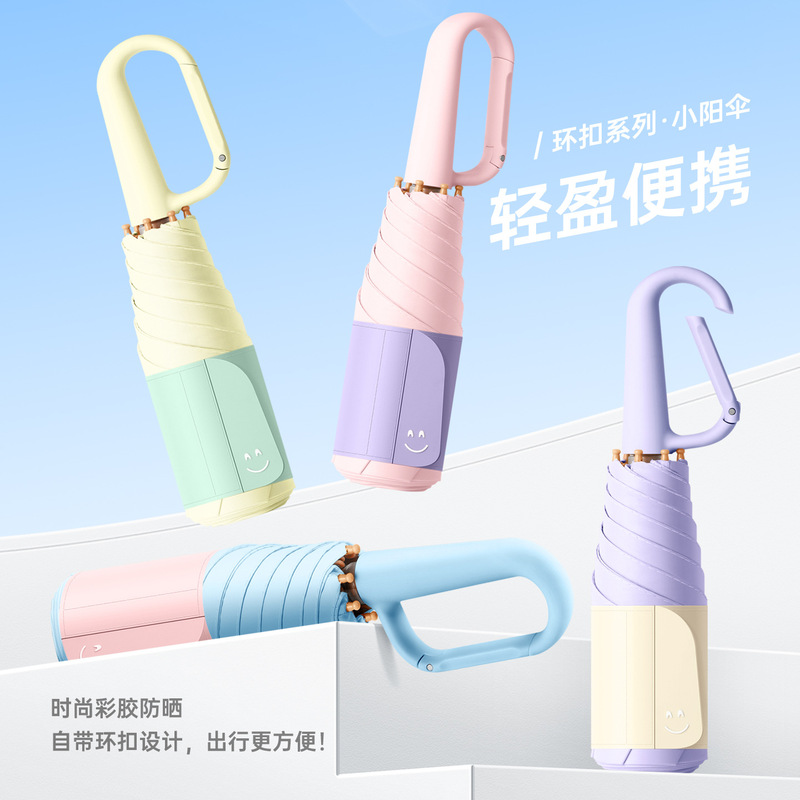 New Model Ring-Handle 50% off Student Sunshade Umbrella, Dual-Use for Sun and Rain, Uv Protection, Non-Foldable, Compact, Portable Pocket Umbrella New Model Ring-Handle 50% off Student Sunshade Umbrella, Dual-Use for Sun and Rain, Uv Protection, Non-Foldable, Compact, Portable Pocket Umbrella