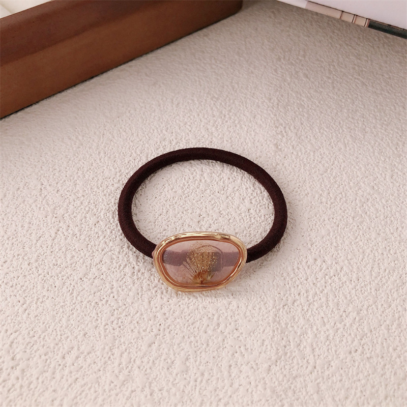 Hecha a mano anillo de pelo de flores de aleación de niña dulce cuerda de cabeza nueva alta elasticidad correa de cabello de cola de caballo adornos para el cabello